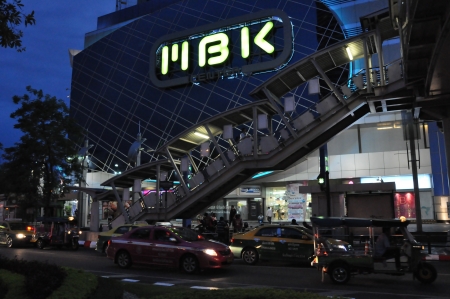 BANGKOK - AUGUST 13  The MBK shopping mall in Bangkok, Thailand, as seen on August 13, 2012  MBK was the largest shopping mall in Asia when it opened opened in 1985 のeditorial素材