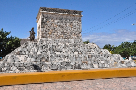 Mayan Ruins in Cozumel, Mexicoの写真素材