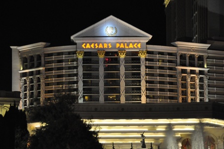 LAS VEGAS - DECEMBER 4: Caesars Palace hotel and casino on December 4, 2012 in Las Vegas. Caesars Palace opened in the 1960's and has a Roman Empire theme.のeditorial素材