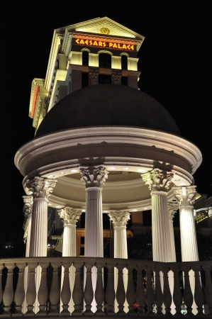 LAS VEGAS - DECEMBER 4: Caesars Palace hotel and casino on December 4, 2012 in Las Vegas. Caesars Palace opened in the 1960's and has a Roman Empire theme.のeditorial素材