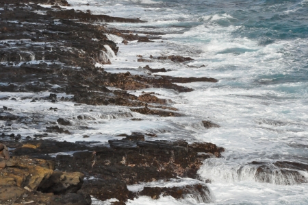 View of Kalanianaole Highway on the Eastern Oahu Shore, Hawaiiの写真素材