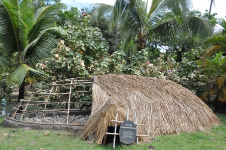 OAHU, HAWAII - DEC 26  Polynesian Cultural Center in Oahu, Hawaii, as seen on December 26, 2012  The center is owned by the The Church of Jesus Christ of Latter-day Saints  LDS Church  のeditorial素材