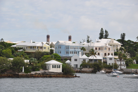 Colorful Houses in Bermudaの写真素材