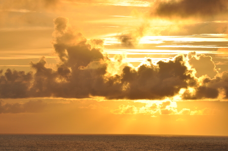 Sunset over the Atlantic Oceanの写真素材