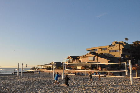 Moonlight State Beach in Encinitas, Californiaのeditorial素材
