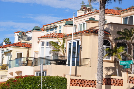 Pacific and Mission Beach areas in Californiaのeditorial素材