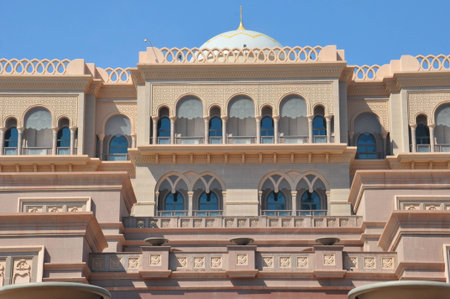 The 7-star Emirates Palace Hotel in Abu Dhabi, UAEのeditorial素材