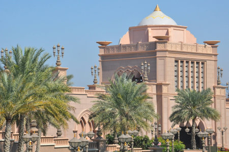 The 7-star Emirates Palace Hotel in Abu Dhabi, UAEのeditorial素材