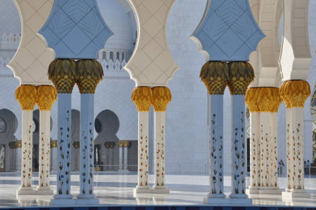 Sheikh Zayed Grand Mosque in Abu Dhabi, UAEのeditorial素材