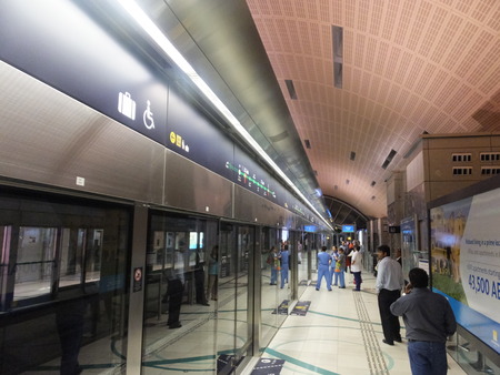 Oud Metha Metro Station in Dubai, UAEのeditorial素材