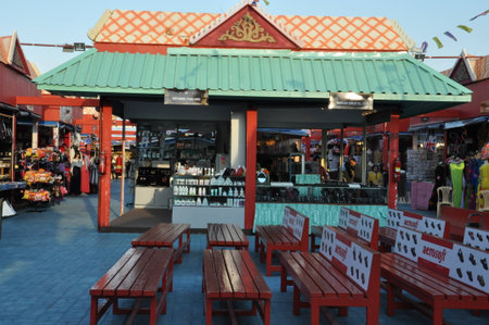 Thailand pavilion at Global Village in Dubai, UAEのeditorial素材