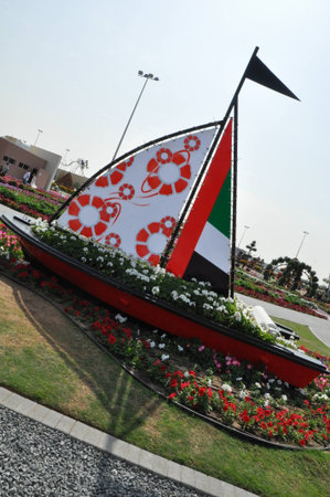 Dubai Miracle Garden, in the UAE, has over 45 million flowers のeditorial素材