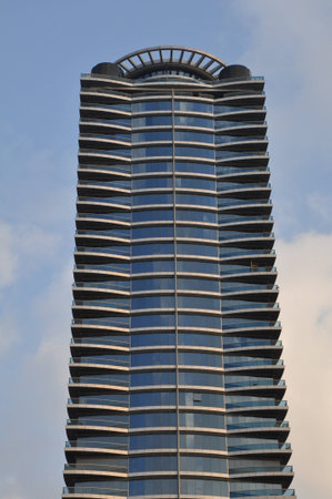Skyscrapers on Sheikh Zayed Road in Dubai, UAE