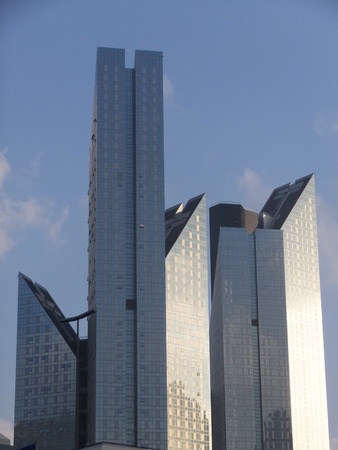 Skyscraper on Sheikh Zayed Road in Dubai, UAEのeditorial素材