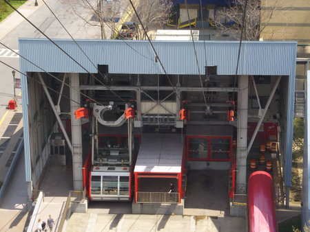 Roosevelt Island cable tram car in New York City