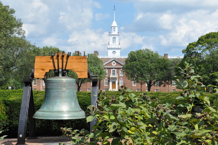 Delaware State Capitol and Liberty Bell in Doverのeditorial素材