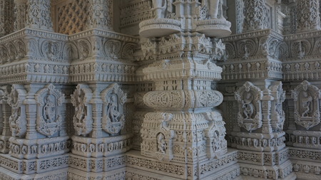 The Akshardham temple in Robbinsville, New Jerseyの写真素材