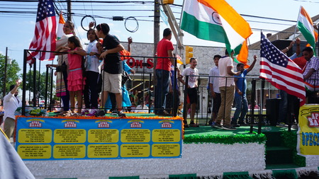EDISON, NJ - AUG 9: The 11th annual India Day parade was held on August 9th, 2015, in Edison, New...