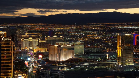 View of Las Vegas Strip from Stratosphere Observation Deckのeditorial素材