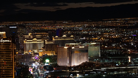 View of Las Vegas Strip from Stratosphere Observation Deckのeditorial素材