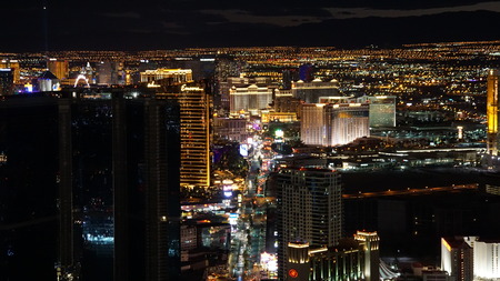 View of Las Vegas Strip from Stratosphere Observation Deckのeditorial素材