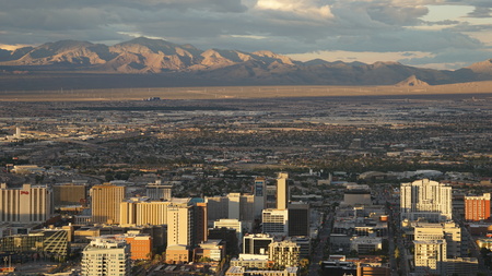 Aerial View of Las Vegas in Nevadaのeditorial素材