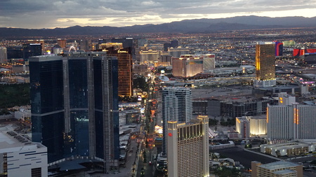 View of Las Vegas Strip from Stratosphere Observation Deckのeditorial素材