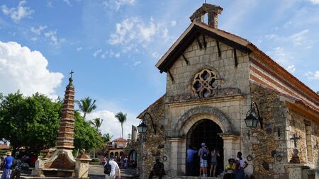 St. Stanislaus Church at Altos de Chavon in La Romana, Dominican Republicのeditorial素材