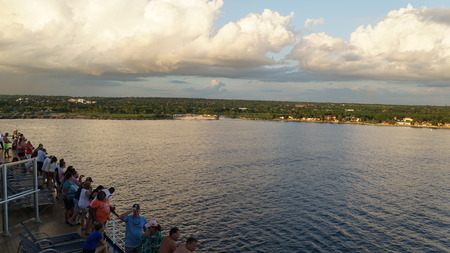 Carnival Breeze cruise ship in La Romana, Dominican Republicのeditorial素材