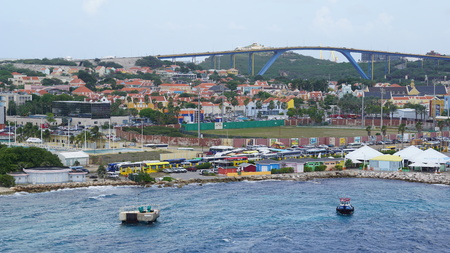 View of Willemstad, Curacaoのeditorial素材
