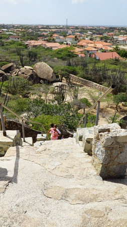 View of Aruba from the Casibari Rock Formation in Arubaのeditorial素材