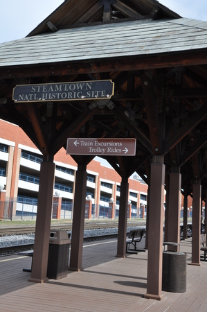 Steamtown National Historic Site in Scranton, Pennsylvaniaのeditorial素材