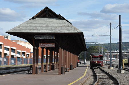 Steamtown National Historic Site in Scranton, Pennsylvaniaのeditorial素材