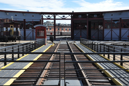 Steamtown National Historic Site in Scranton, Pennsylvaniaのeditorial素材