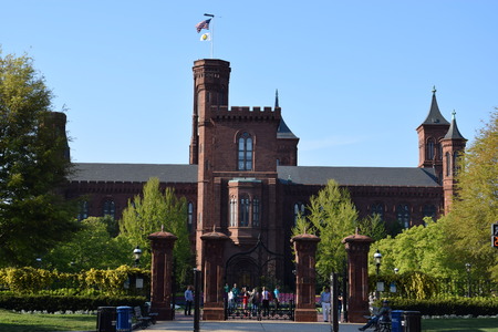 The Smithsonian Institution Building (Castle) in Washington, DCのeditorial素材
