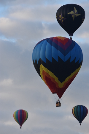 Balloon launch at dawn at the 2016 Adirondack Hot Air Balloon Festivalのeditorial素材