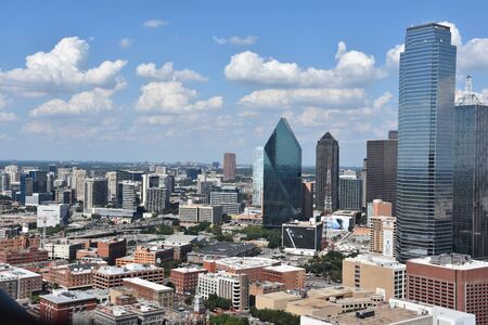 Aerial view of Dallas, Texas, from the Reunion Tower Observation Deckのeditorial素材