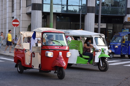 Tuk Tuk Taxis in Lisbon, Portugal