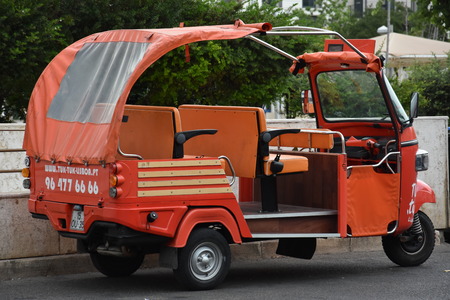 Tuk Tuk Taxis in Lisbon, Portugalのeditorial素材