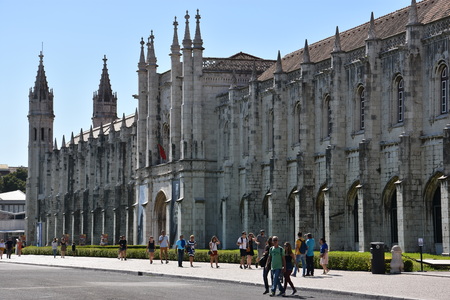 Jeronimos Monastery at Belem in Lisbon, Portugalのeditorial素材