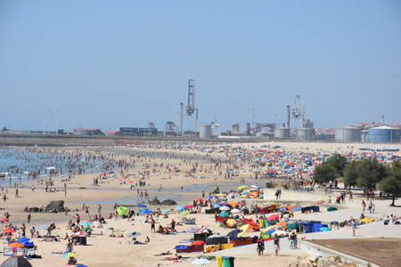 Beach in Porto, Portugalのeditorial素材