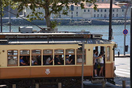 Tram in Porto, Portugalのeditorial素材