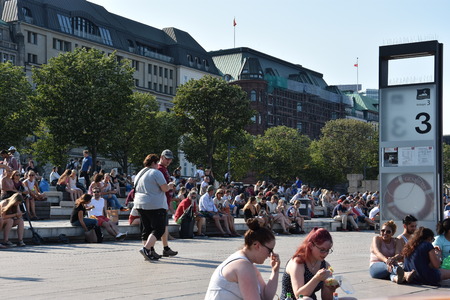 Lake Alster in Hamburg, Germanyのeditorial素材