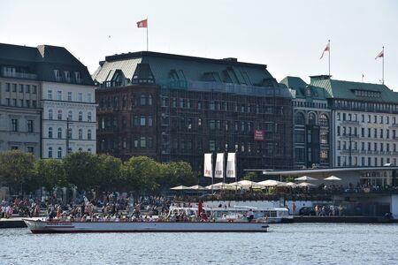 Lake Alster in Hamburg, Germanyのeditorial素材