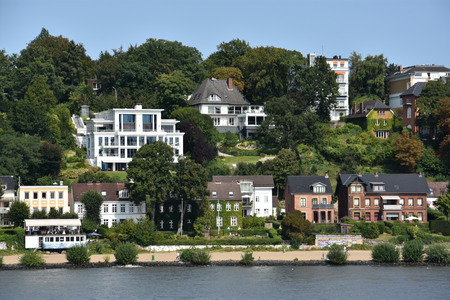 Homes around Port of Hamburg in Germanyのeditorial素材