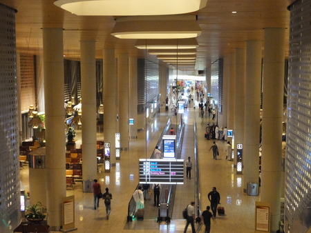 Chhatrapati Shivaji International Airport in Mumbai, Indiaのeditorial素材
