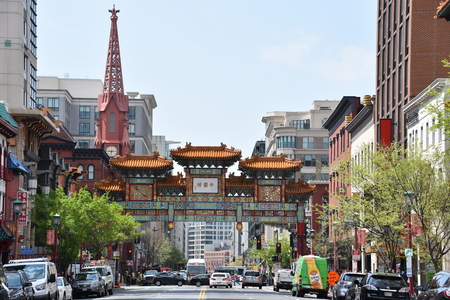 The Friendship Archway at Chinatown in Washington, DCのeditorial素材