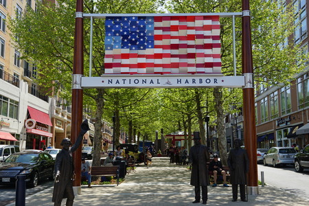 Welcome to the American Way at National Harbor in Oxon Hill, Marylandのeditorial素材