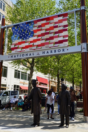 Welcome to the American Way at National Harbor in Oxon Hill, Marylandのeditorial素材