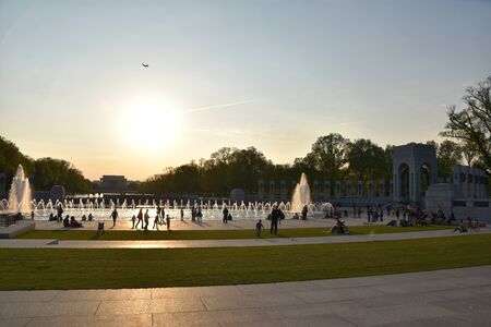 National World War II Memorial in Washington, DCのeditorial素材